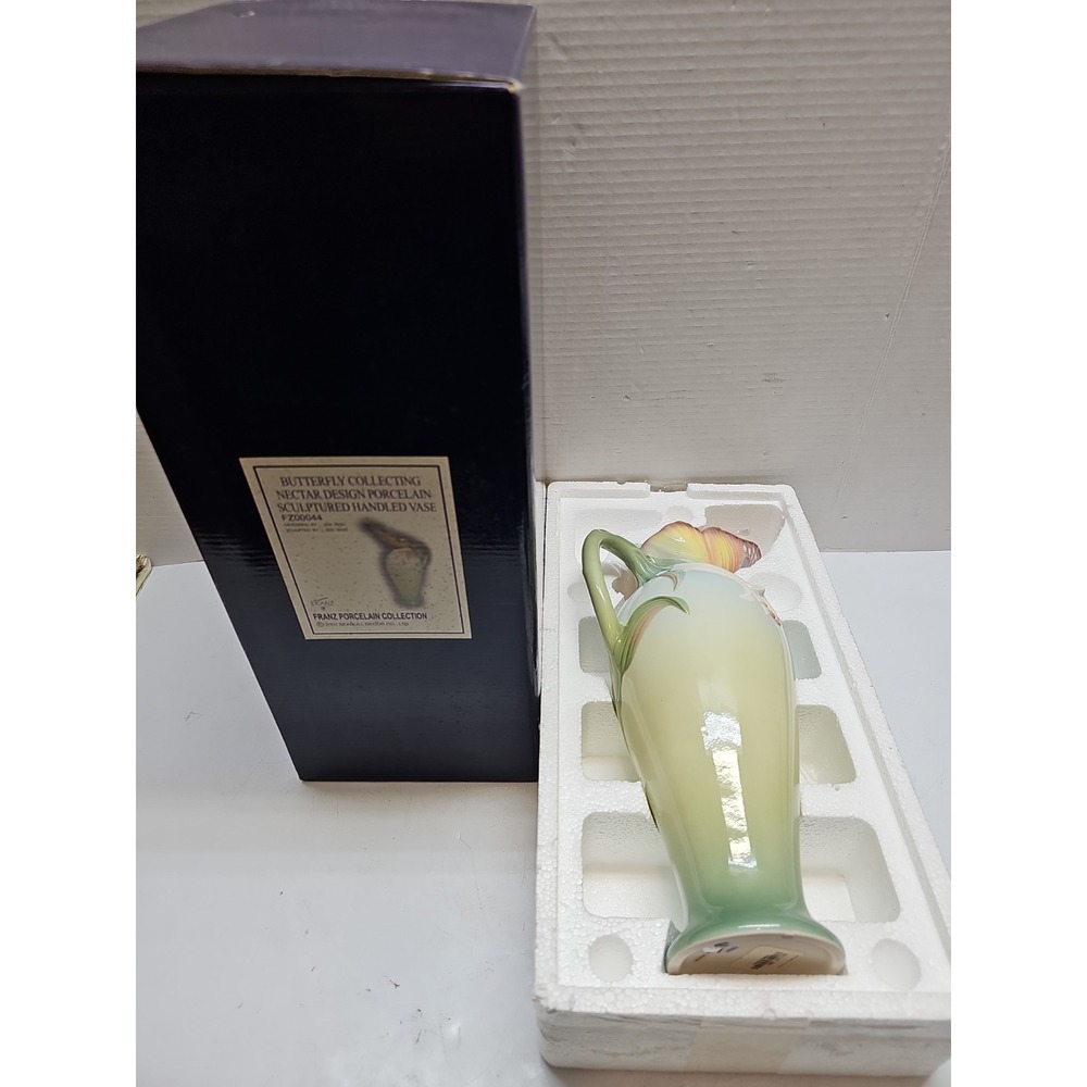 Vintage FRANZ collection Papillon Butterfly Nectar Vase pitcher Porcelain